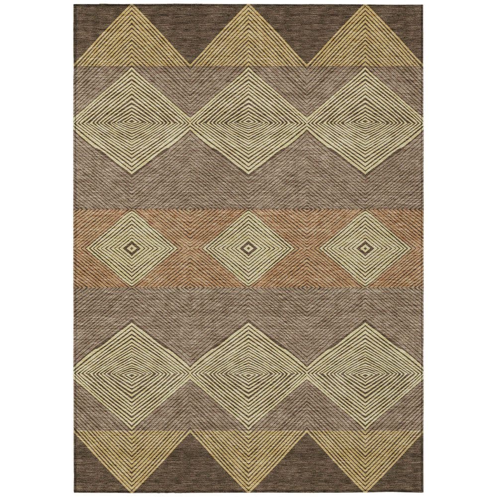 Chantille Machine Washable Indoor/Outdoor Abstract ACN2545 Chocolate 10 ft. x 14 ft. Area Rug price history on PriceWatchPro