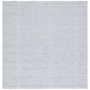 Sisal All-Weather Blue/Ivory 7 ft. x 7 ft. Solid Woven Indoor/Outdoor Square Area Rug