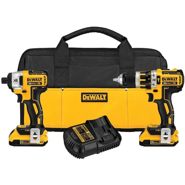 DEWALT 20-Volt Max XR Lithium-Ion Cordless Compact Brushless Hammer Drill/Impact Combo Kit (2-Tool)