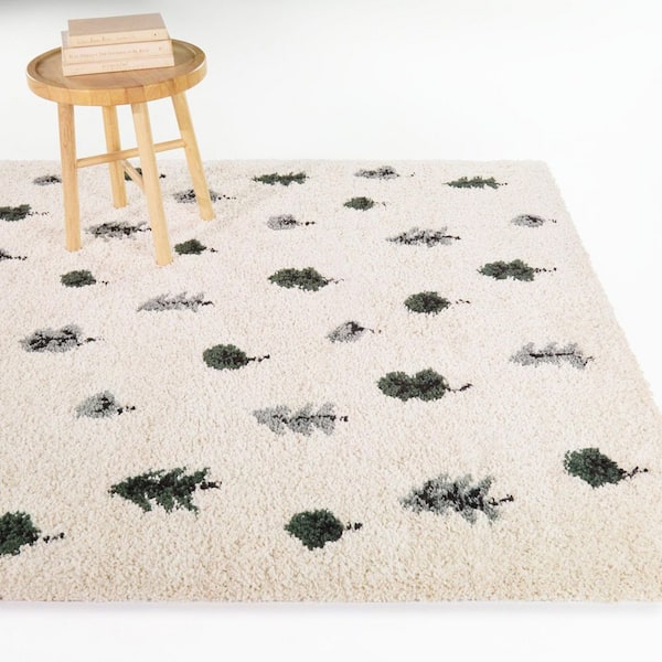 Woodrow Green 4 ft. x 6 ft. Kids Nature Area Rug