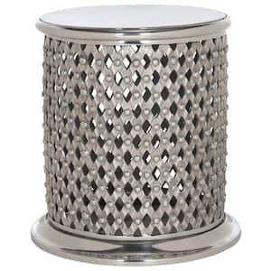 Metal Lace Silver Table Stool