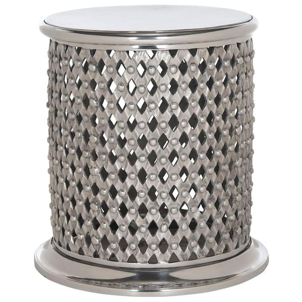 SAFAVIEH Metal Lace Silver Table Stool