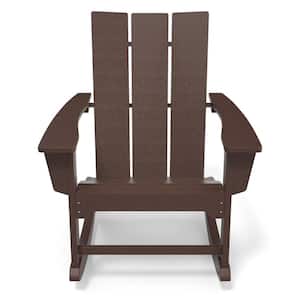 All-Weather Resistant HDPE Plastic Resin Rocking Adirondack Chair