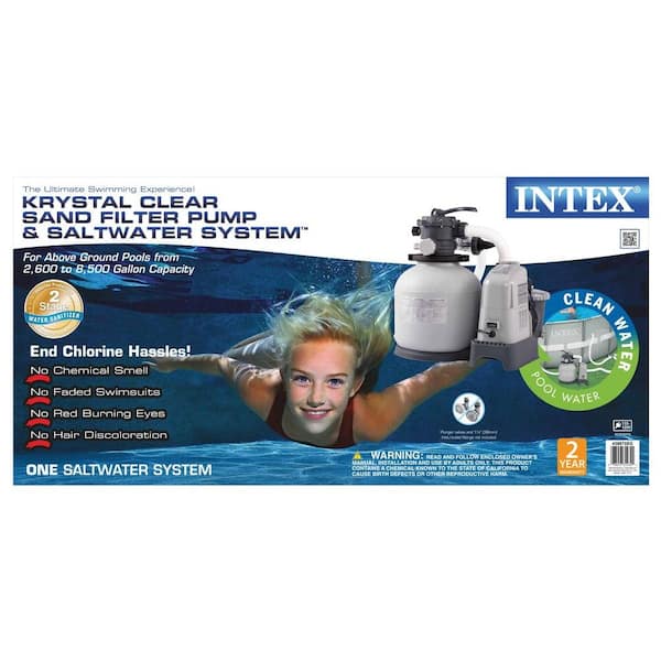 Intex 120-Volt Above Ground Sand Filter Pool Pump and Saltwater System