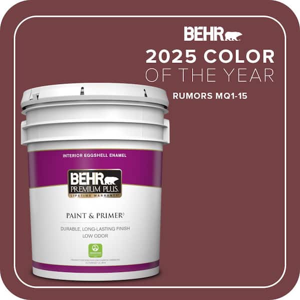 BEHR PREMIUM PLUS 5 gal. #MQ1-15 Rumors Eggshell Enamel Low Odor Interior Paint & Primer