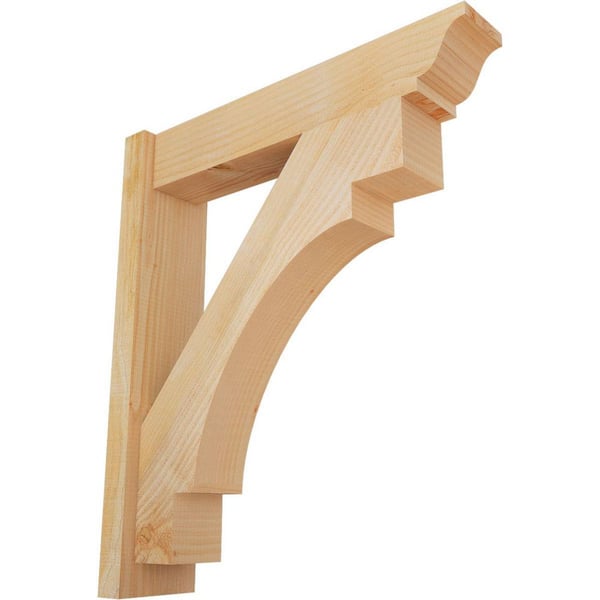 Ekena Millwork 6 in. x 30 in. x 26 in. Douglas Fir Merced Traditional Rough Sawn Outlooker