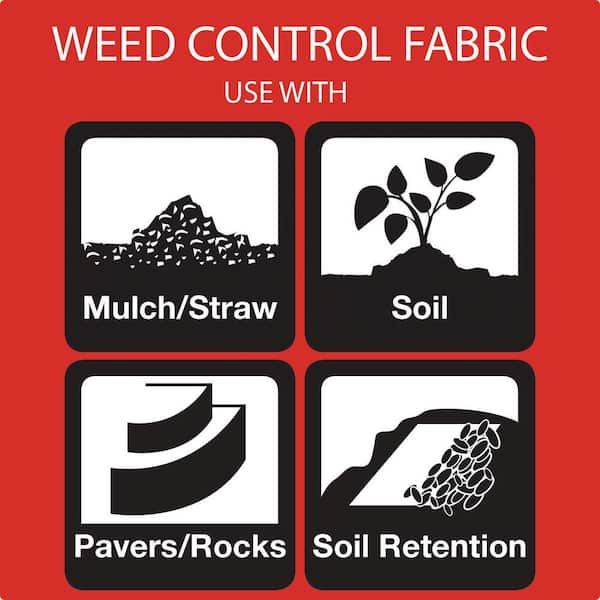 6.5 ft. x 100 ft. Heavy PP Woven Weed Barrier, Soil Erosion Control and UV Stabilized