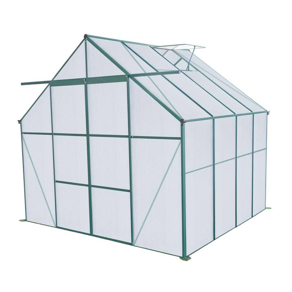 94 in. W x 97 in. D x 89 in. H Aluminum Double Door Green Greenhouse price history on PriceWatchPro