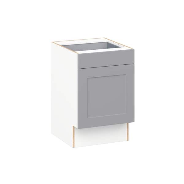 J COLLECTION Roseland 21 in W x 24 in D x 32.5 in. H Assembled Shaker Accessible ADA Base Kitchen Cabinet in Slate Gray with Drawer