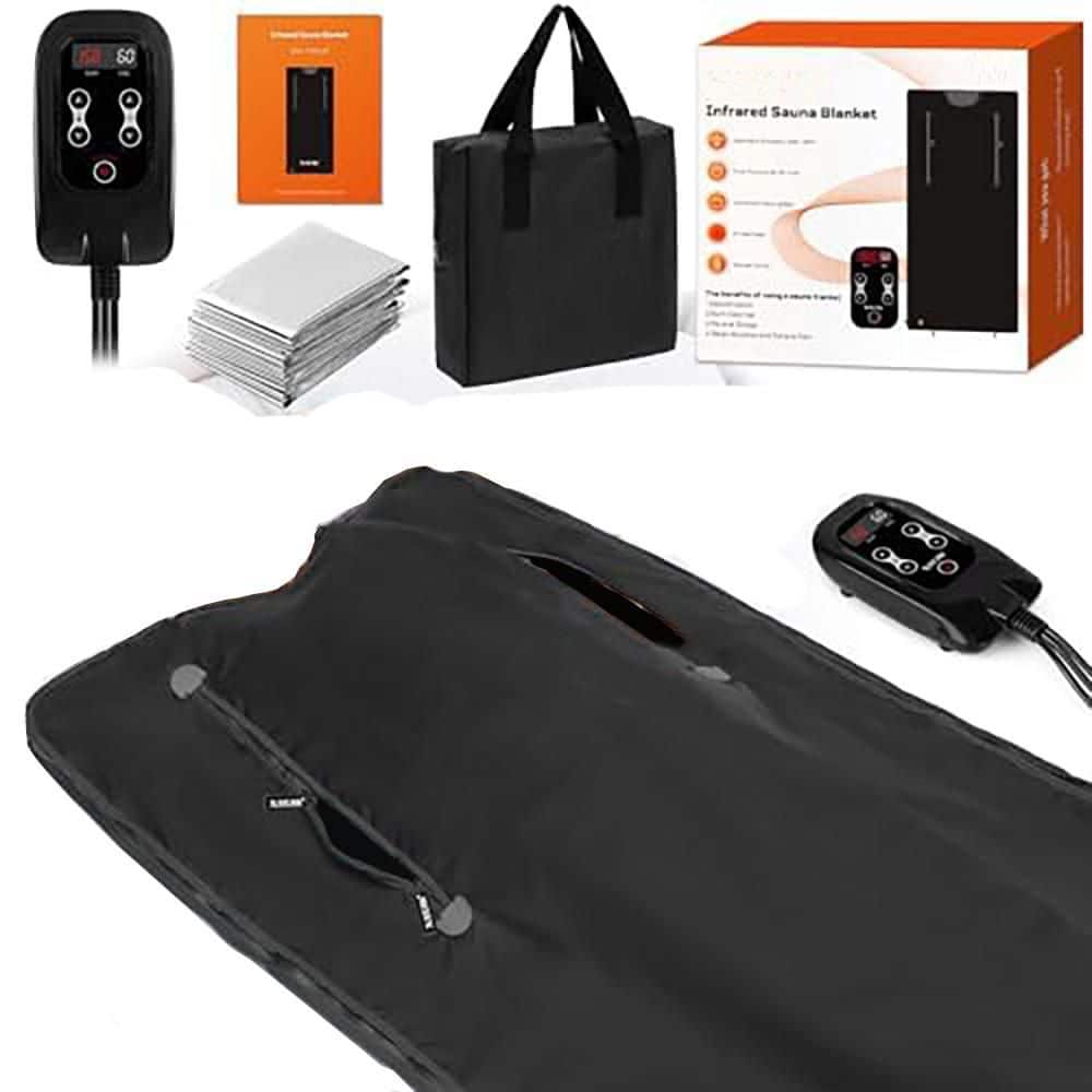 Anqtovp Portable Home Indoor Sauna Blanket with Timer Remote