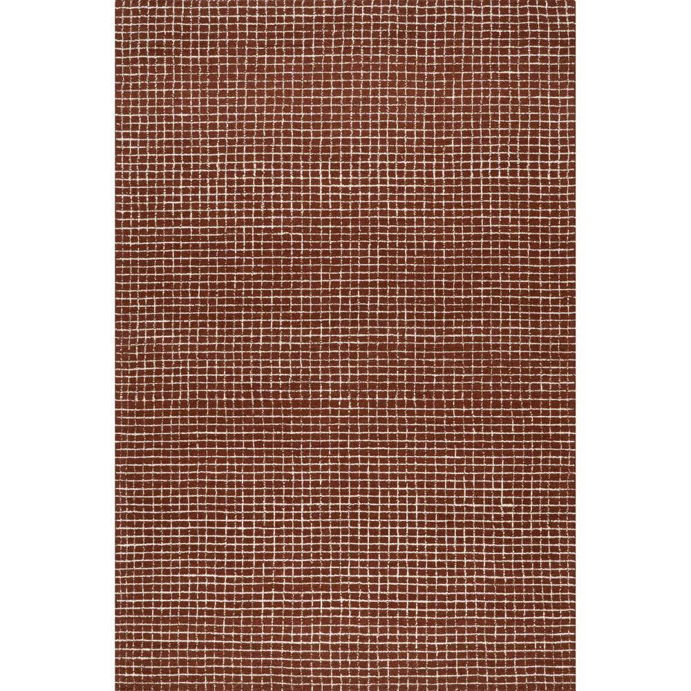 Chestnut Hand-Tufted Wool Rectangular Area Rug, 5' x 8'