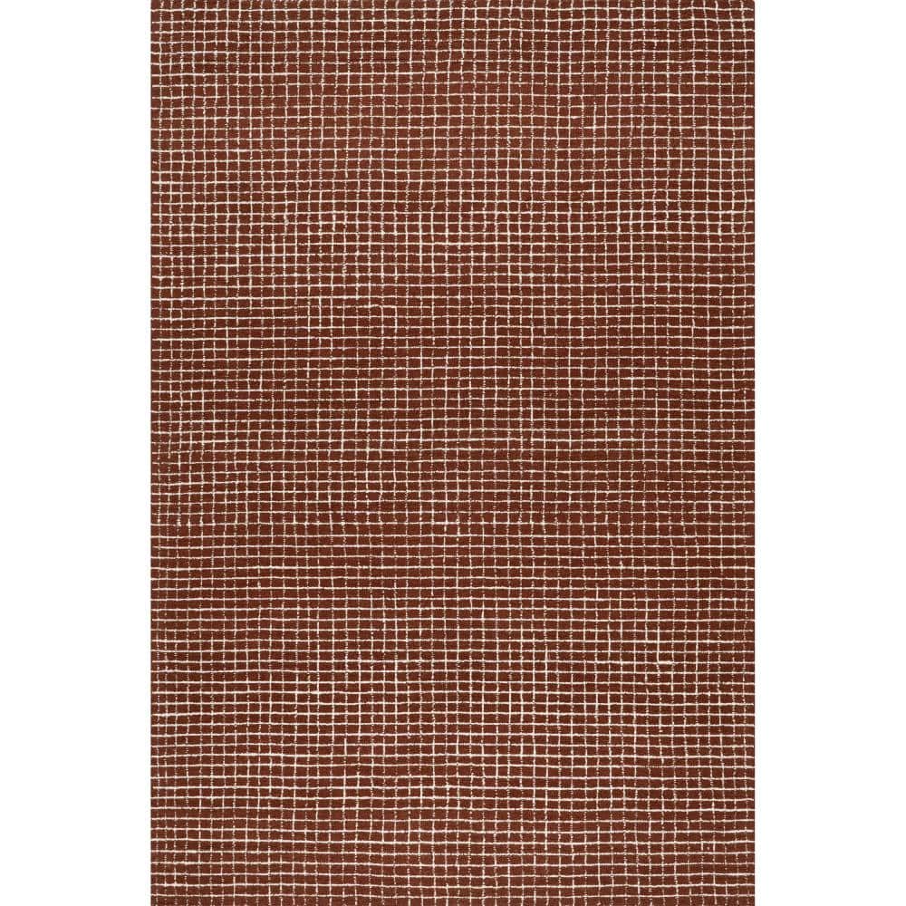 Melrose Checked Wool Chestnut 8 ft. x 10 ft. Indoor/Outdoor Patio Rug price history on PriceWatchPro