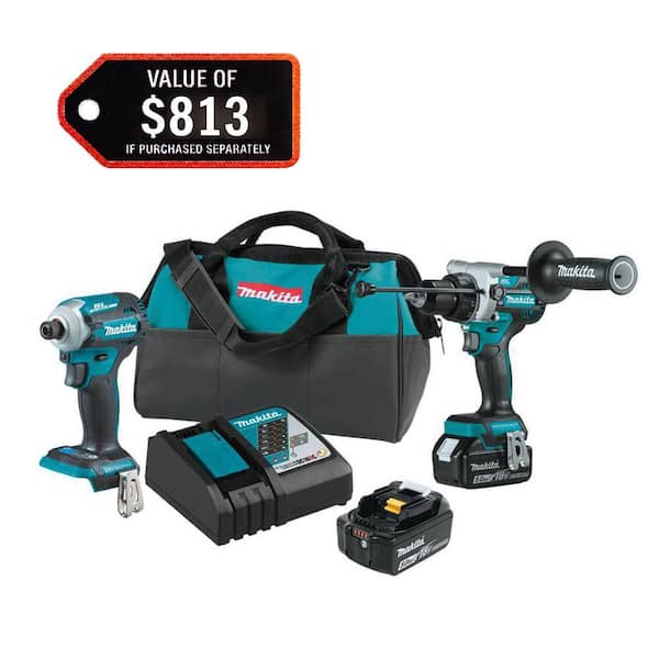 18V LXT Lithium-Ion Brushless Cordless Combo Kit 5.0 Ah (2-Piece)