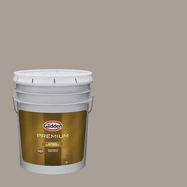 Glidden Premium 5 gal. PPG1018-4 Winter's Nap Satin Exterior Latex Paint