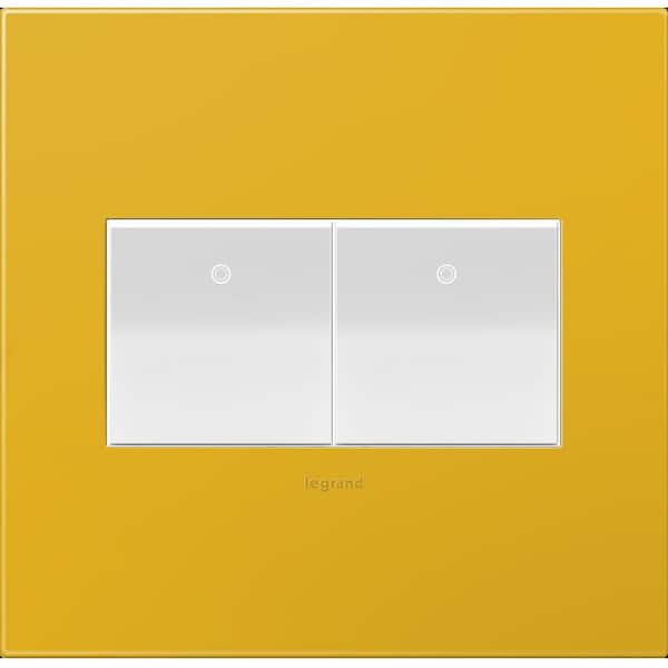 adorne 2 Gang Decorator/Rocker Wall Plate, Honey (1-Pack)