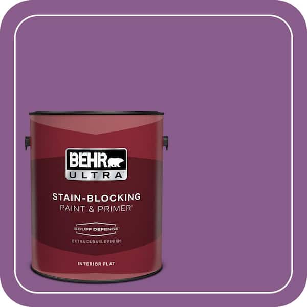 BEHR ULTRA 1 gal. #670B-7 Candy Violet Extra Durable Flat Interior Paint & Primer