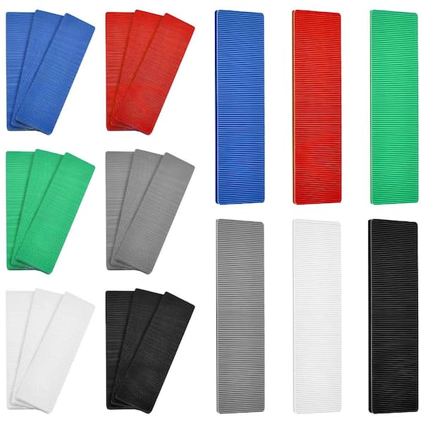 LUKVIZO 3.9 in. Assorted Color Polypropylene Flat Leveling Shims for ...