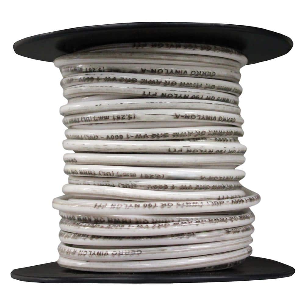 Marmon Home Improvement 112-3802BR 10 Stranded Building Wire- White - 50 ft.