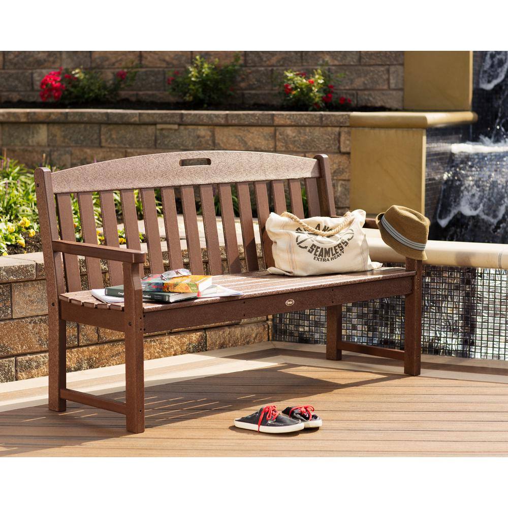 Tree House Brown 60-Inch Recycled Plastic Outdoor Bench