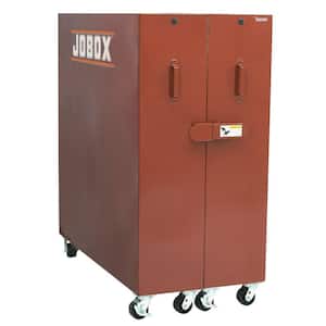 Jobox 63 in. H x 62 in. W x 30 in. D Heavy Duty Steel, Brown Freestanding Clamshell Rolling Cabinet with 4 in. Casters