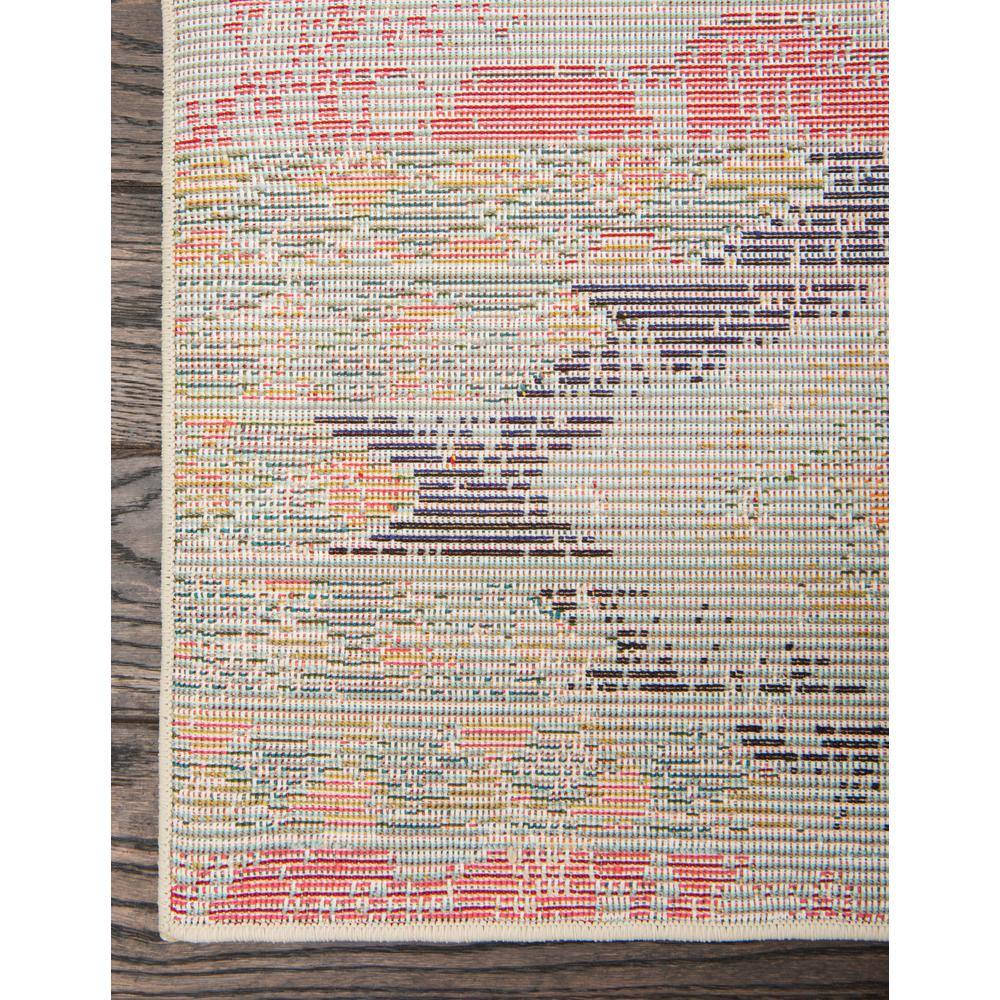 Colorful Multi-Pattern Low Pile Rectangular Area Rug