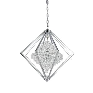 Bentley I 4-Light Chrome Geometric Chandelier