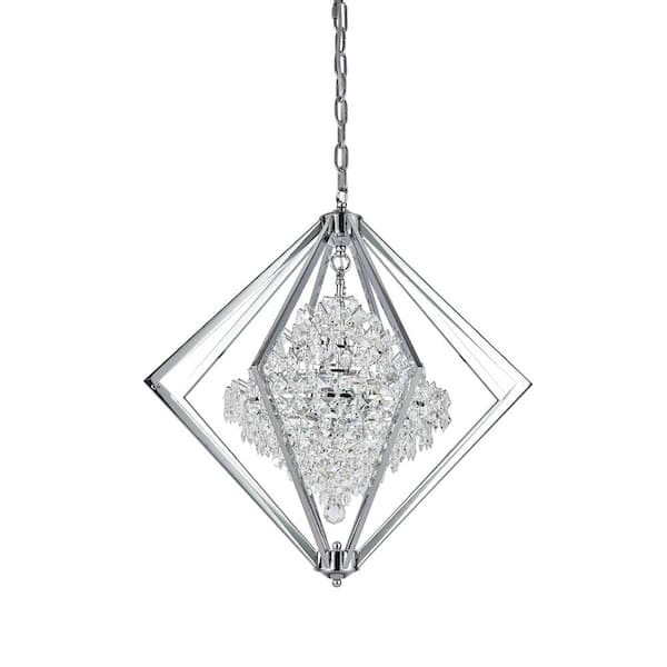 Unbranded Bentley I 4-Light Chrome Geometric Chandelier