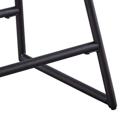 Rustic Saddle Style Brown Wood and Metal Counter Stool, 25" Height