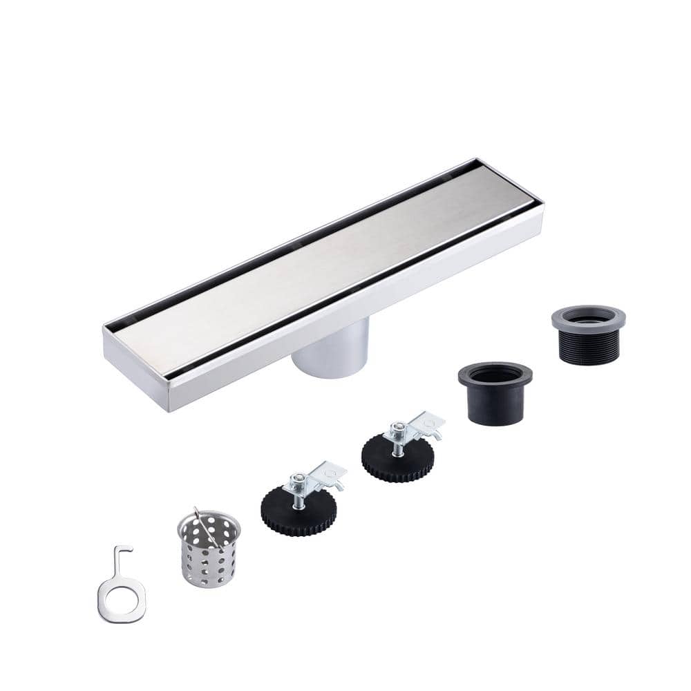 12 in. Linear Grid Shower Drain in Brushed Nickel price history on PriceWatchPro