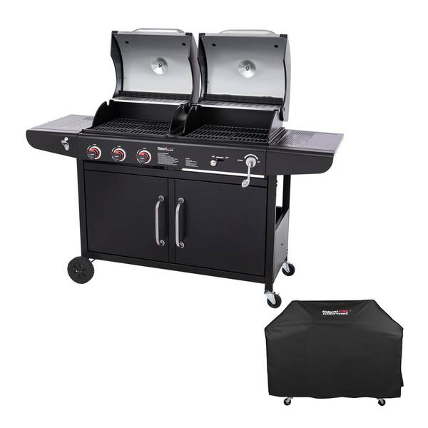 Royal Gourmet Zh3002c 3-Burner Propane GAS and Charcoal Combo Grill with Cover
