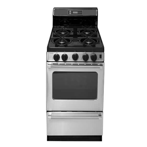 Premier ProSeries 20 in. 2.42 cu. ft. Freestanding Gas Range with Sealed Burners in Stainless Steel