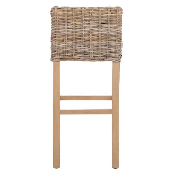 Safavieh Cypress 29.5 Mango Wood Bar Stool Beige