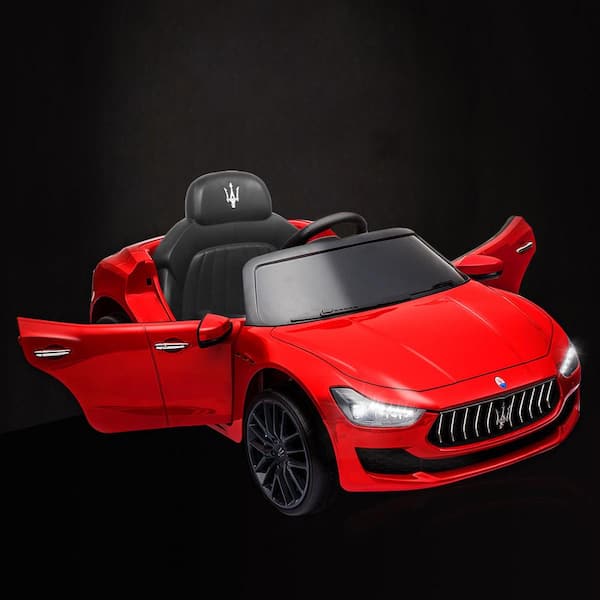 Maserati License Rechargeable 12V Luxury LED kids Ride On Car w/MP3 Remote Red 