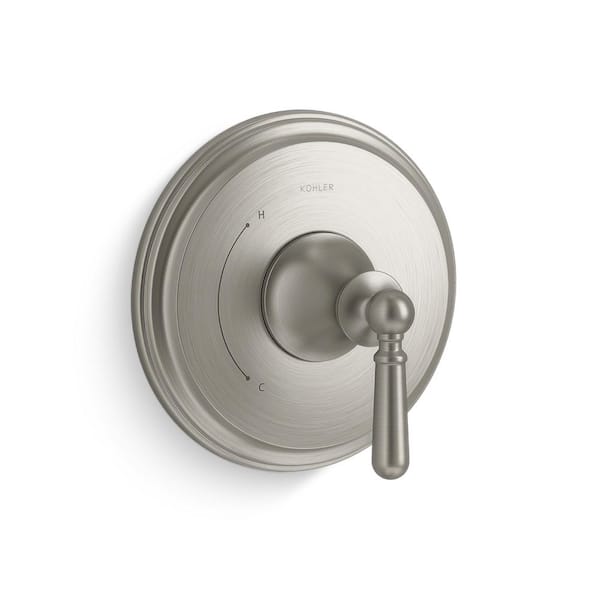 Traditional 1-Handle Shower Trim Kit in Vibrant Brushed Nickel (Valve Not Included)