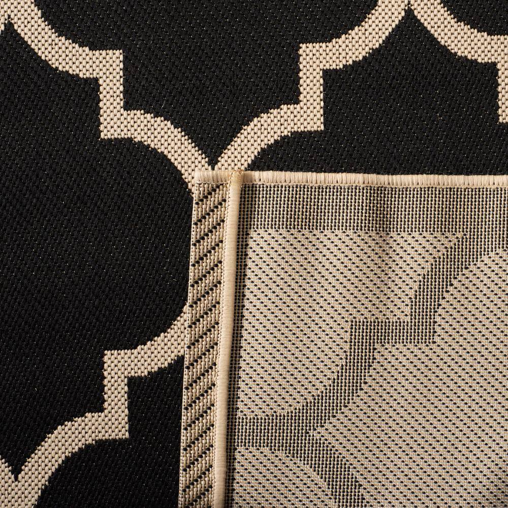 Safavieh Courtyard Black and Beige Square Outdoor Rug