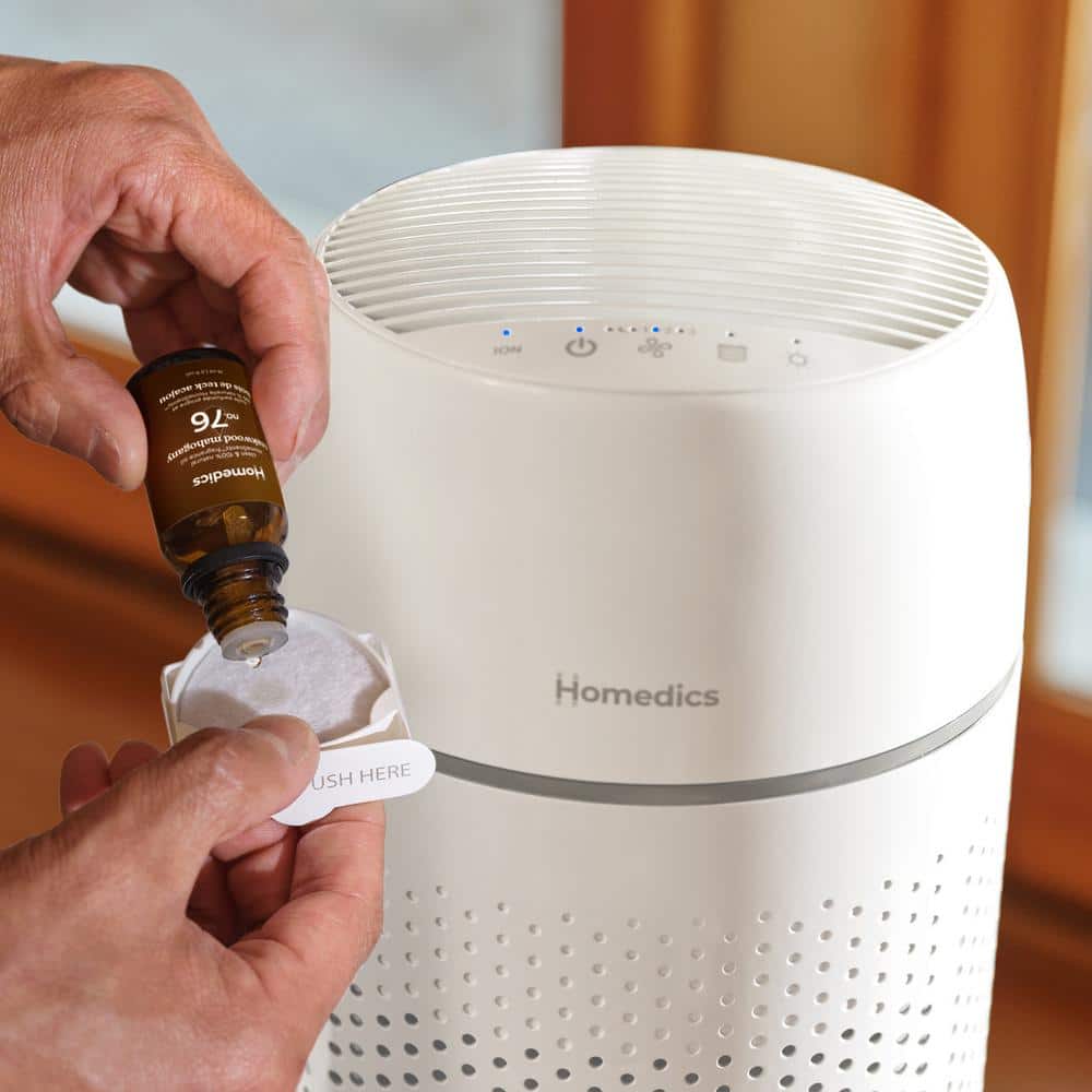 White Ionic Odor Absorbing Tower Air Purifier