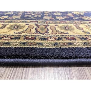 Castello Navy 5 ft. x 7 ft. Traditional Oriental Floral Area Rug