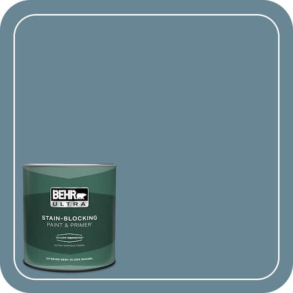 BEHR ULTRA 1 qt. #MQ5-60 South Pacific Extra Durable Semi-Gloss Enamel Interior Paint & Primer