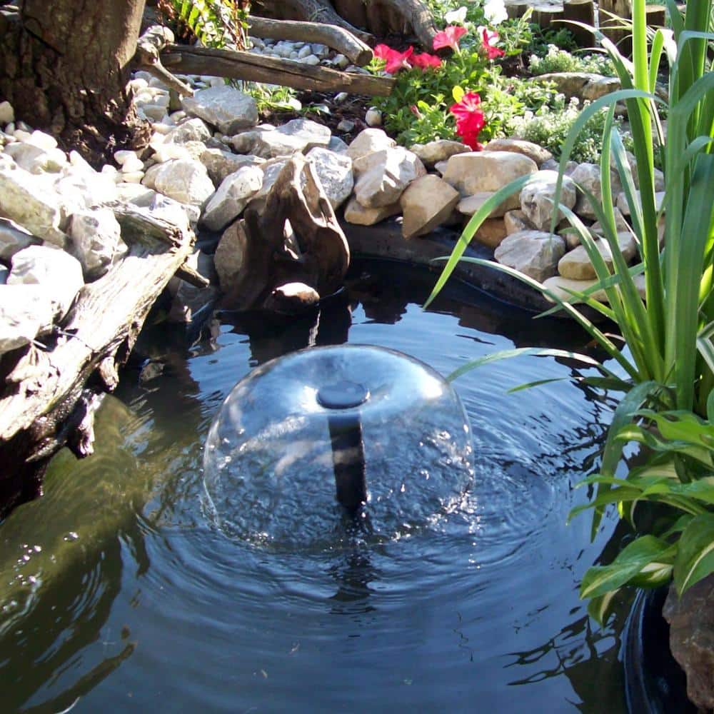 Black Deluxe Pond Kit with Solar Light and Pump