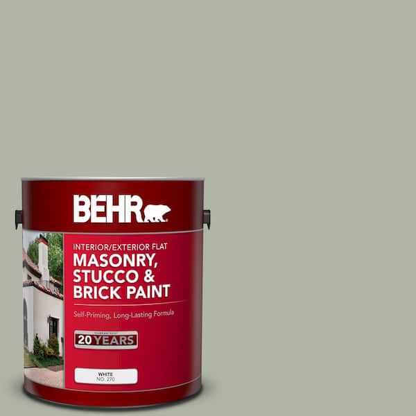 1 gal. #MS-58 Antique Jade Flat Interior/Exterior Masonry, Stucco and Brick Paint