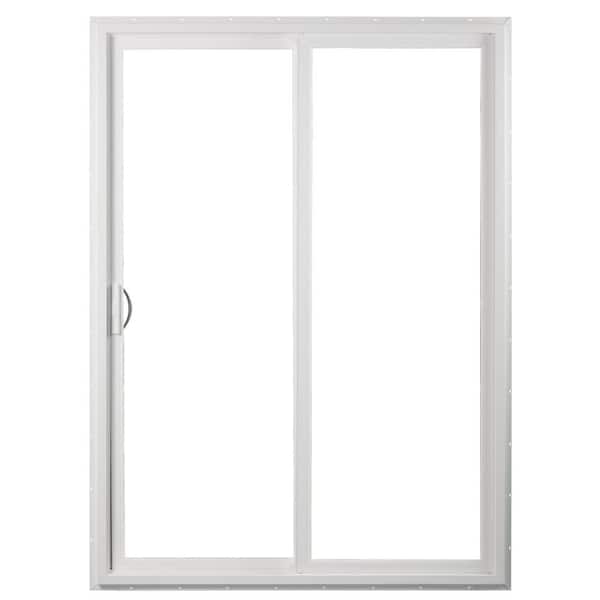 Ply Gem Classic Series 59.5 in. x 79.5 in. White Vinyl Right-Hand Sliding Patio Door with WE Plus HP Glass, Screen Included
