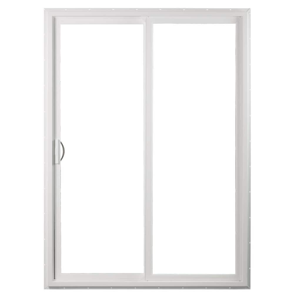 Ply Gem 59 5 In X 79 5 In Classic Series White Vinyl Left Hand Sliding Patio Door With We Plus