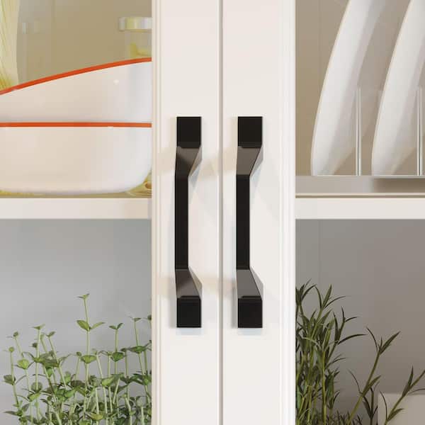 FUFU&GAGA White Wood 94.5 in. W Buffet Combination Kitchen FUFU&GAGA White Wood 94.5 in. W Buffet Combination Kitchen