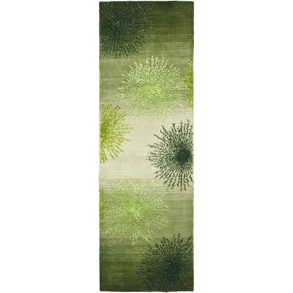 Soho Green/Multi 3 ft. x 10 ft. Floral Runner Rug