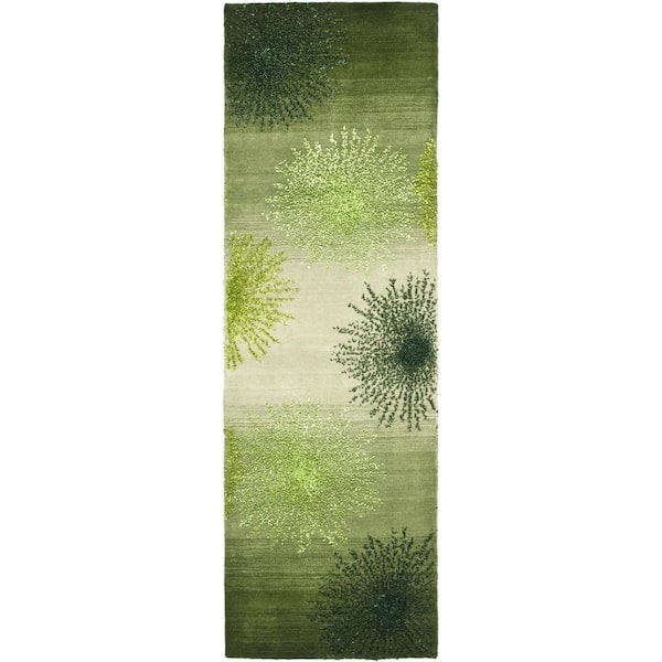 SAFAVIEH Soho Green/Multi 3 ft. x 6 ft. Floral Runner Rug