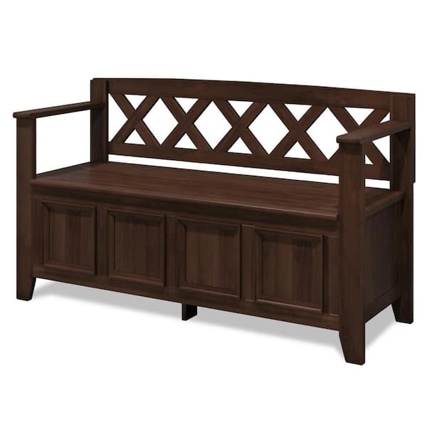 Simpli home amherst entryway storage deals bench