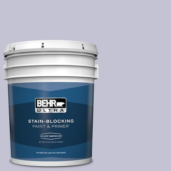 BEHR ULTRA 5 gal. #630E-3 Grape Lavender Extra Durable Satin Enamel Interior Paint & Primer