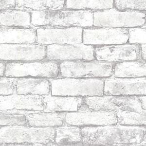 Davis White Brick Paper Strippable Roll (Covers 56.4 sq. ft.)