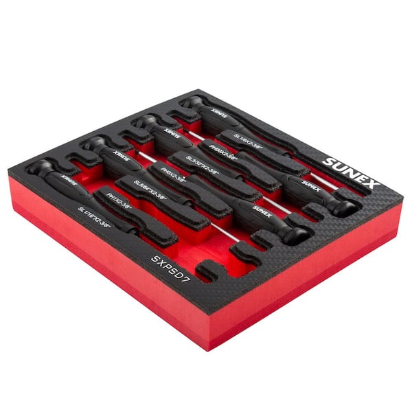 SUNEX TOOLS 7 pc. Precision Combination Screwdriver Set SXPSD7