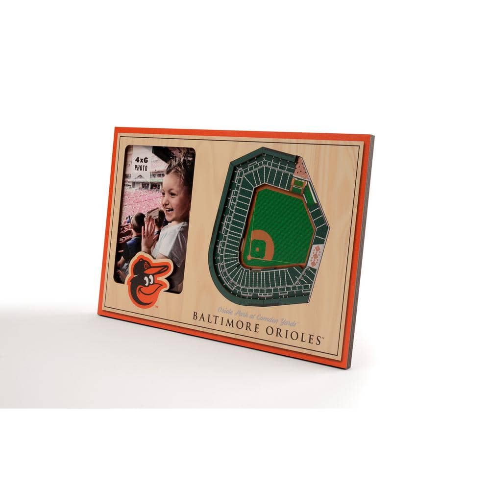 StadiumViews Baltimore Orioles Youthefan Brown Floater Frame 19.5-in H x  25.5-in W Sports 3D Art in the Wall Art department at